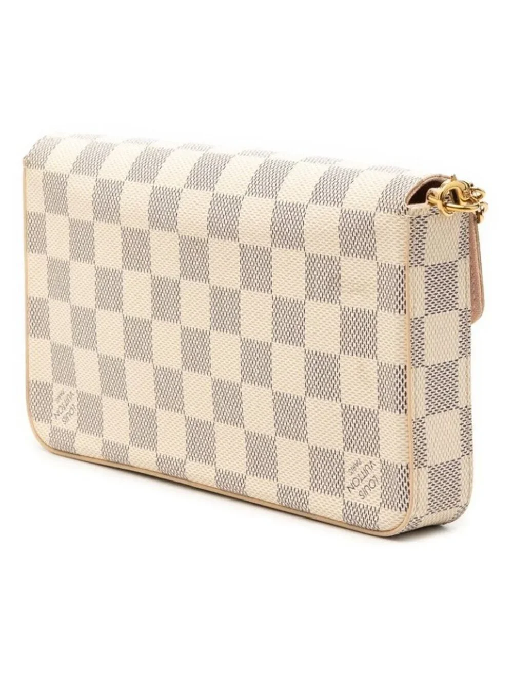 Louis Vuitton Damier Azur Pochette Felicity Chain Wallet Shoulder Bag White - Picture 2 of 7